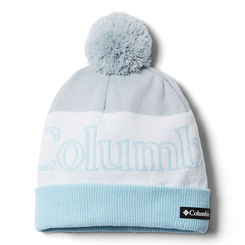 Grey/powder blue Columbia Polar Powder™ II Bobble Hat, from O'Neills.