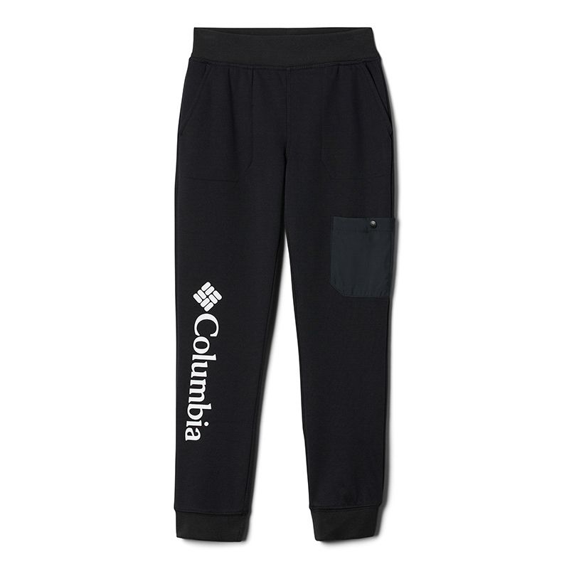 Black Columbia Kids' Trek™ Joggers, with side pocket from O'Neills