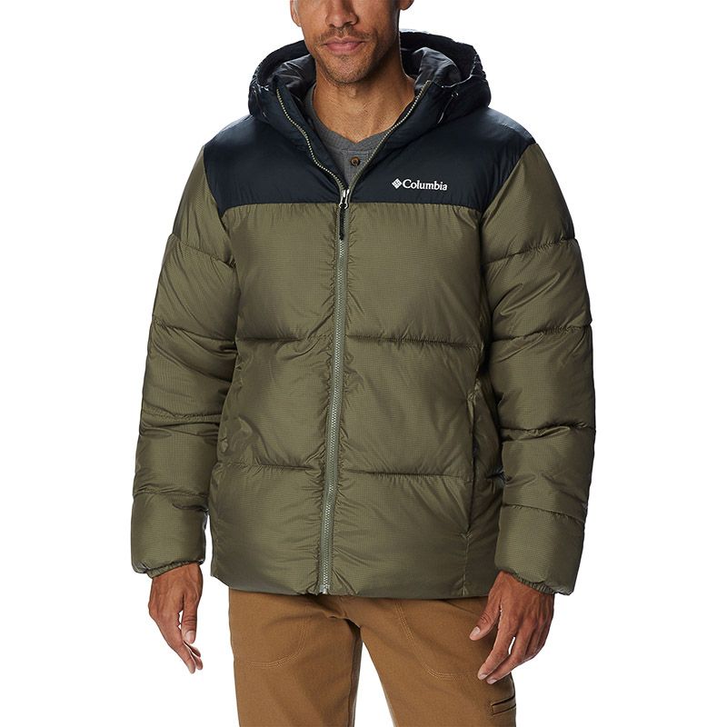 Green / Black Columbia Men's Puffect™ Hooded Jacket from o'neills.