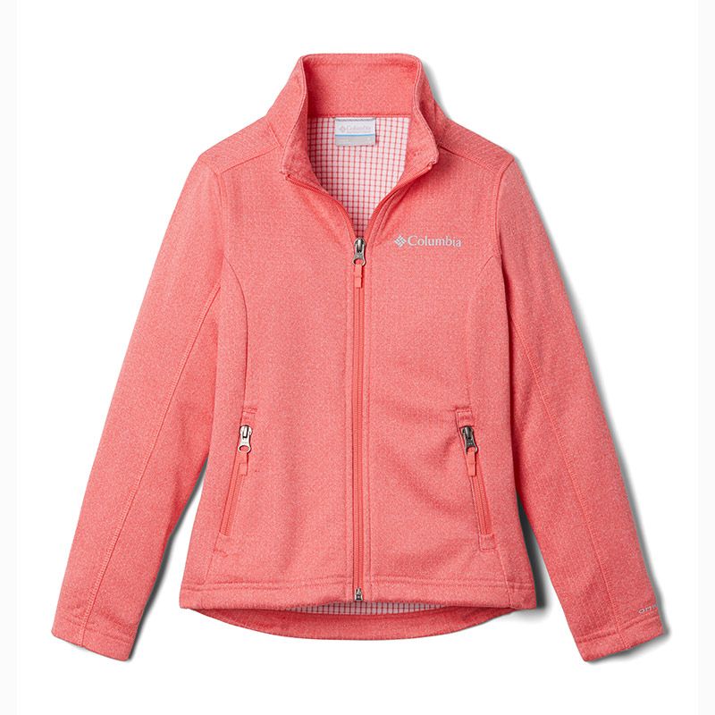 Kids' Pink Columbia Park View Full Zip Fleece Jacket, with zippered hand pockets from O'Neills.