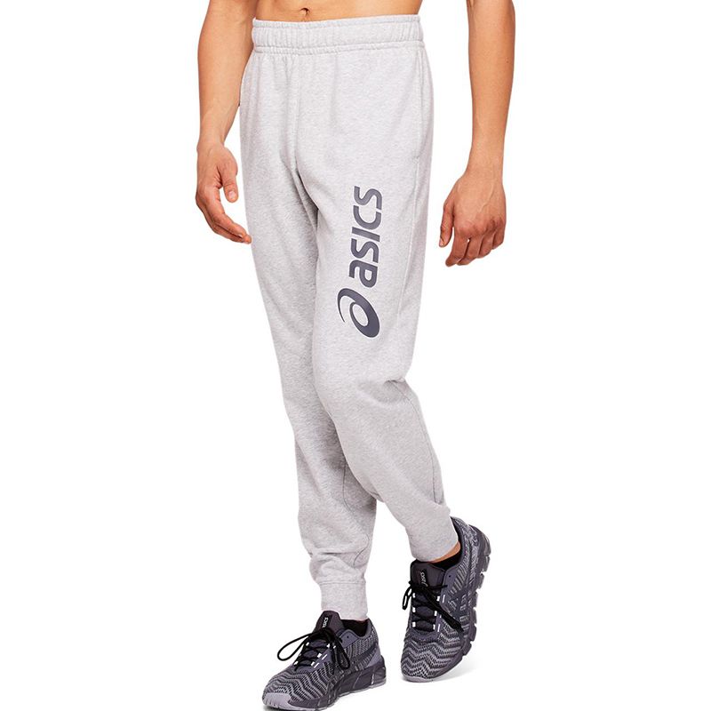 ASICS Men's Big Logo Sweat Pants Mid Grey Heather / Dark Grey