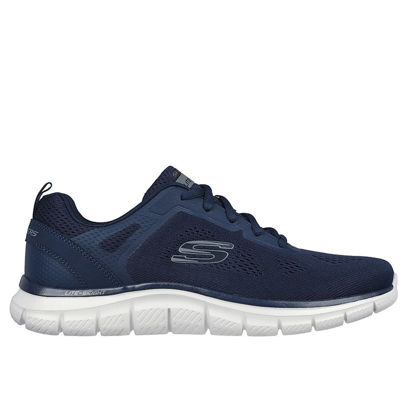 Navy Skechers Track - Broader Men's Running Shoes from O'Neill's.