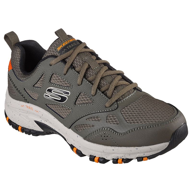 Men's Skechers Trail Shoes With Mesh Upper Green and Orange from O'Neills.