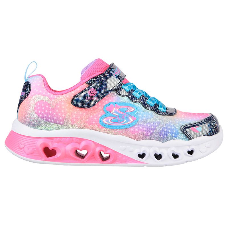 Kids' Pink Skechers Flutter Heart Lights - Simply Love PS Trainers, with on/off light switch from O'Neills.