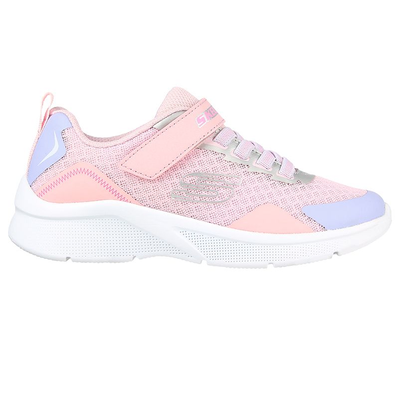Kids' Pink Skechers Microspec PS Trainers, with a 1-inch heel from O'Neills.