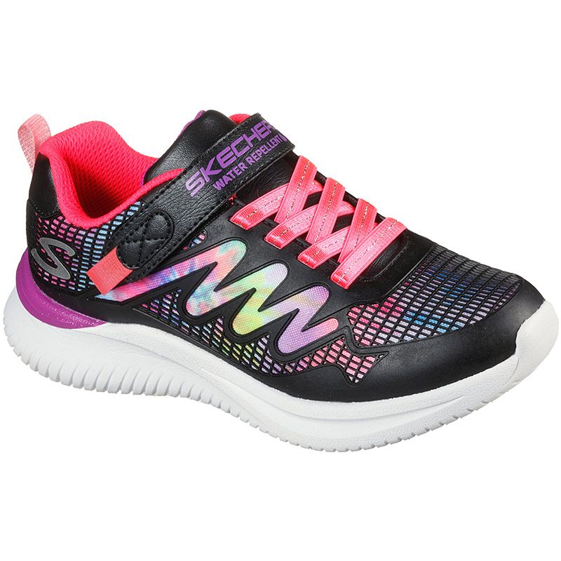 black, multicoloured Skecher's Jumpsters water repellent trainers from O'Neills