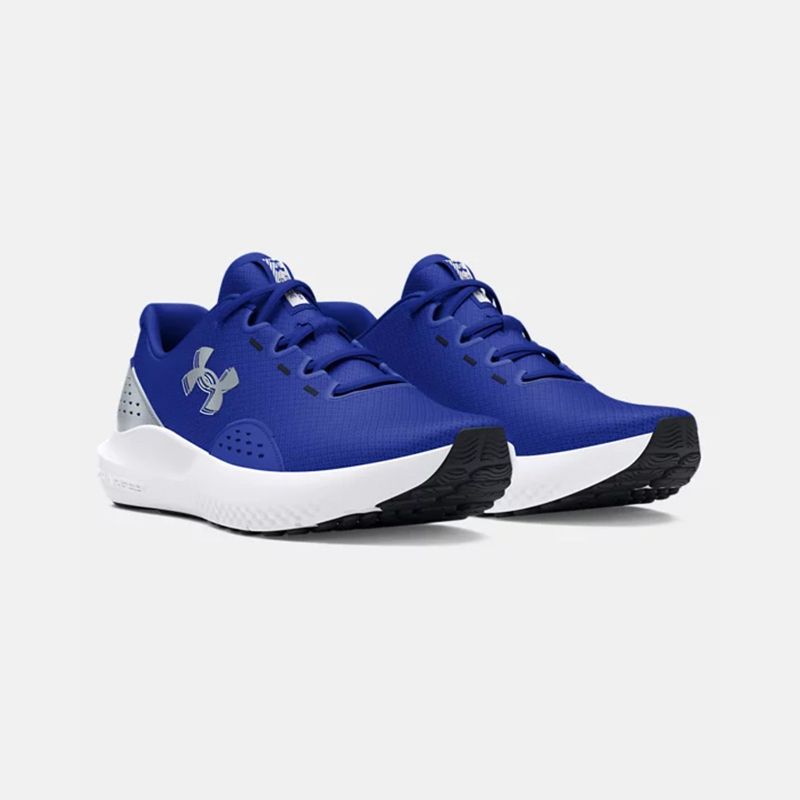 Men's blue and white Under Armour Surge 4 laced running shoes from O'Neills.