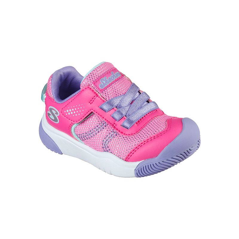 Kids' Pink Skechers Mighty Toes Infant Trainers, with a durable rubber outsole from O'Neills.