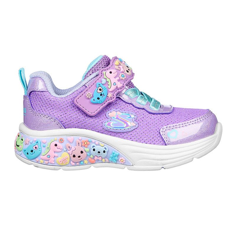 Light Purple Skechers Kids' My Dreamers, with Slip-on style with a stretch laces and an instep strap from O'Neills.
