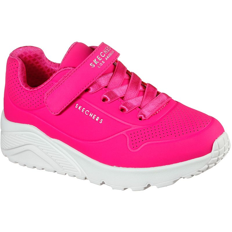 pink Skechers kids' trainers with a slip on style from oneills.com