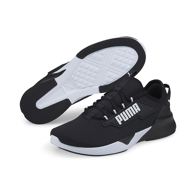 Women's Black Puma Retaliate 2 running shoes, with lace closure for snug fit from O'Neills.