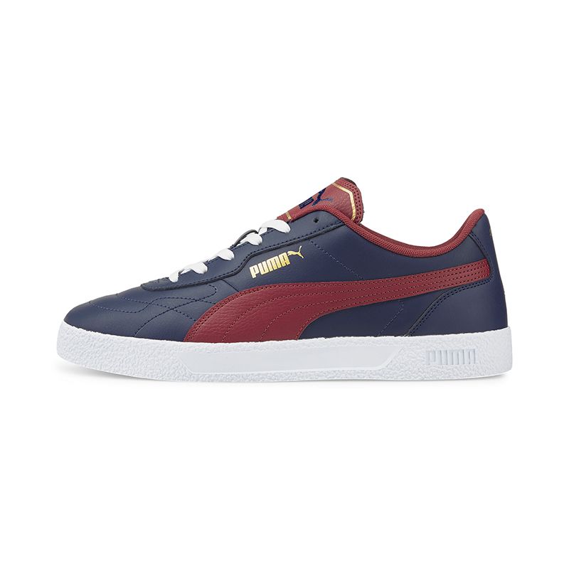 Navy and Red Puma Men's trainers with a smooth leather upper from O'Neills