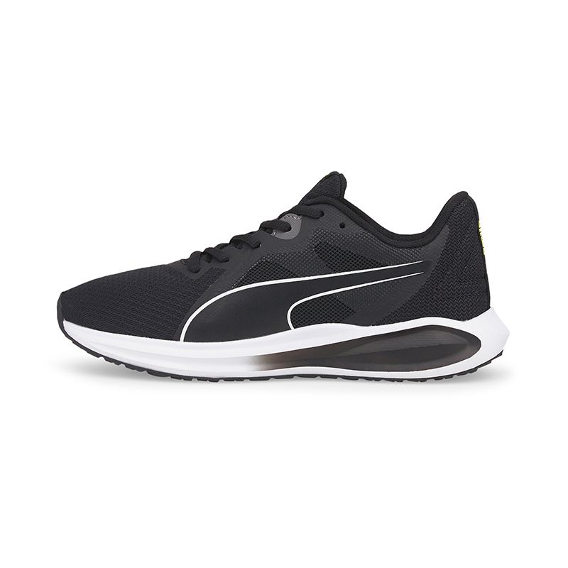 Kids' Black Puma Twitch Runner Trainers, with upper mesh from O'Neills.