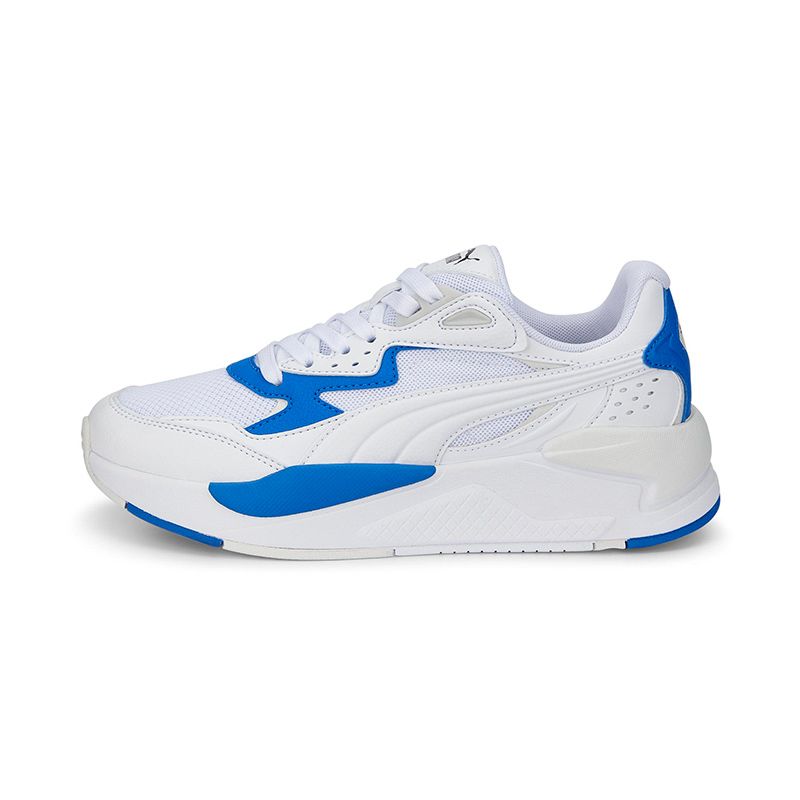 Kids' white and blue lace Puma trainers from O'Neills.
