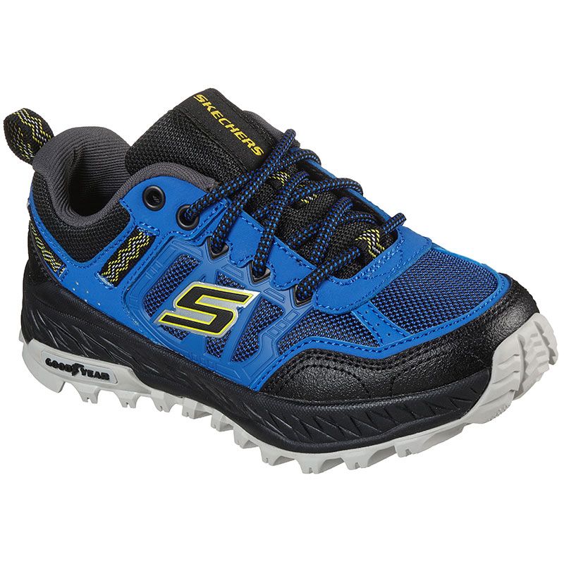 blue and black Skechers kids' lace up runners from O'Neills
