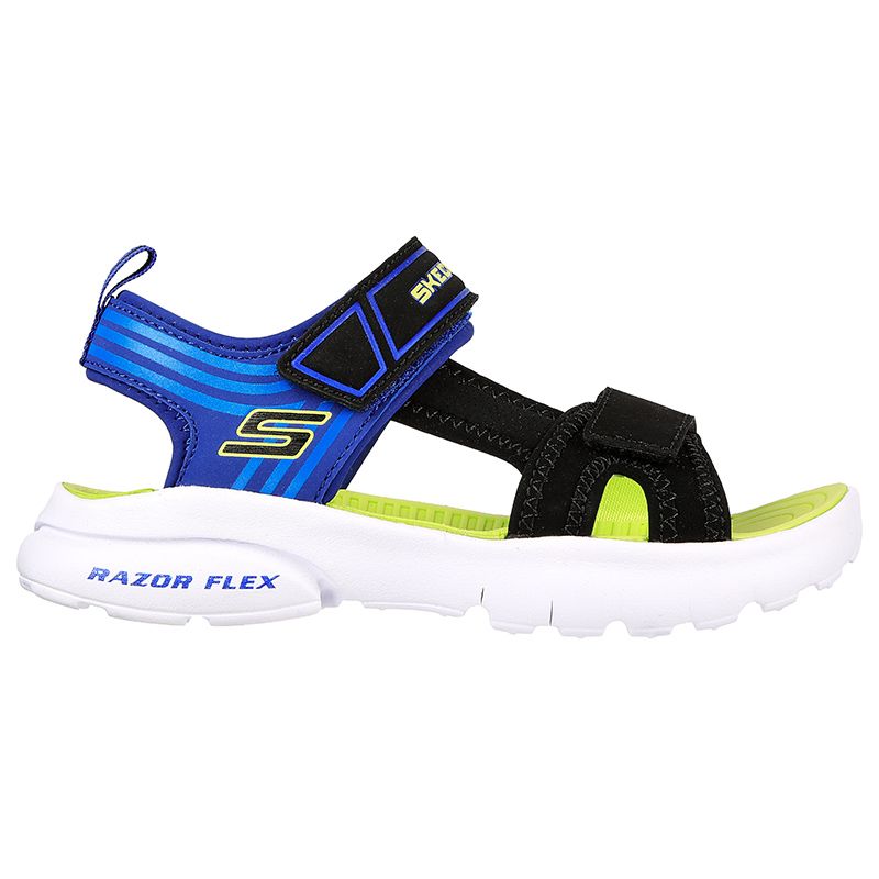 ga zo door toon Centrum Skechers Kids' Razor Splash Junior Sandals Blue / Black / Lime | oneills.com