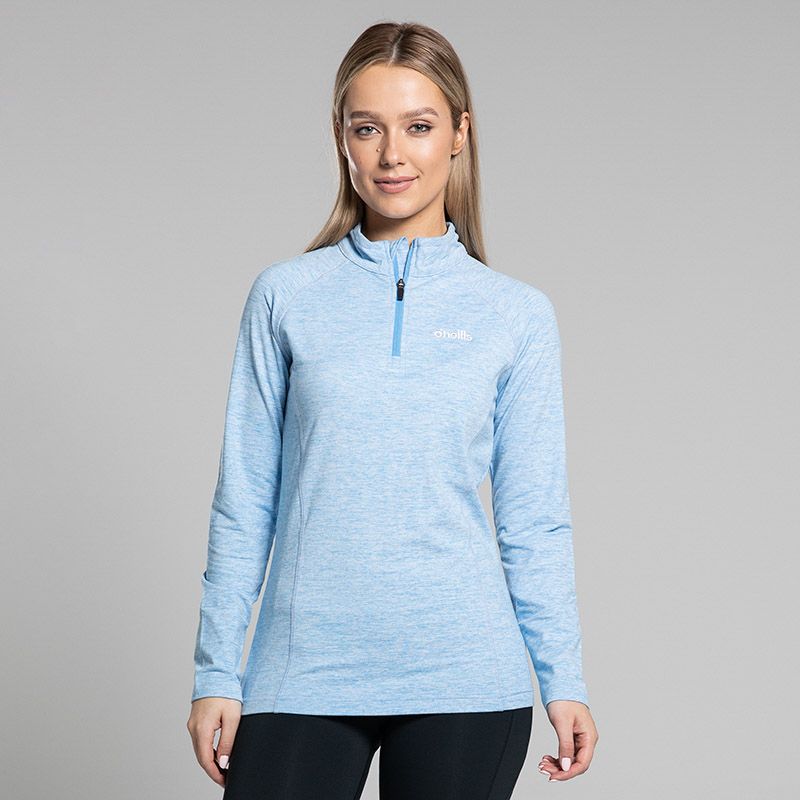 Blue Women’s half zip fleece with shaped waist by O’Neills.