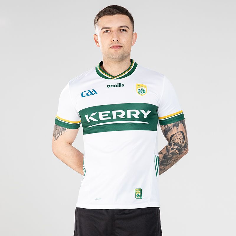 White Kerry GAA Player Fit Goalkeeper Jersey 2024 from O'Neill's.