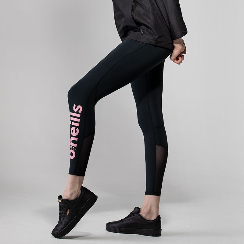 Women's Anya 7/8 Length Leggings Black / Pink
