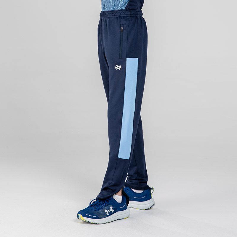 Marine and sky Boys’ Skinny Tracksuit Bottoms with two zip pockets by O’Neills.