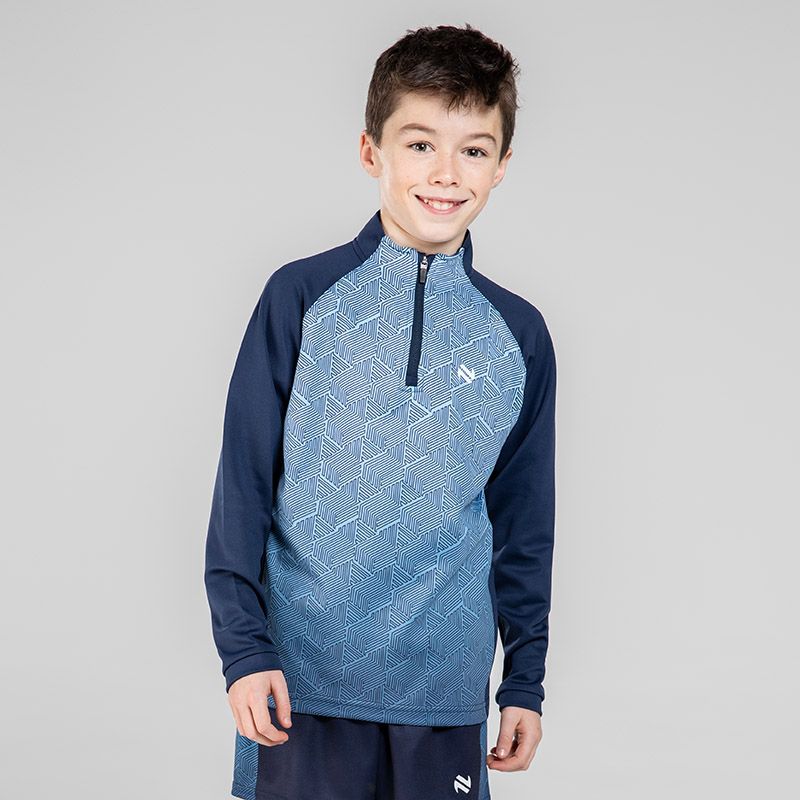 Marine Kids’ Rhys Half Zip Top with eye-catching printed design on the front by O’Neills. 