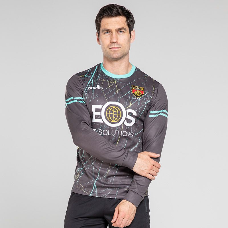 Dark Grey Down GAA Force Warm Up Top from O'Neill's.
