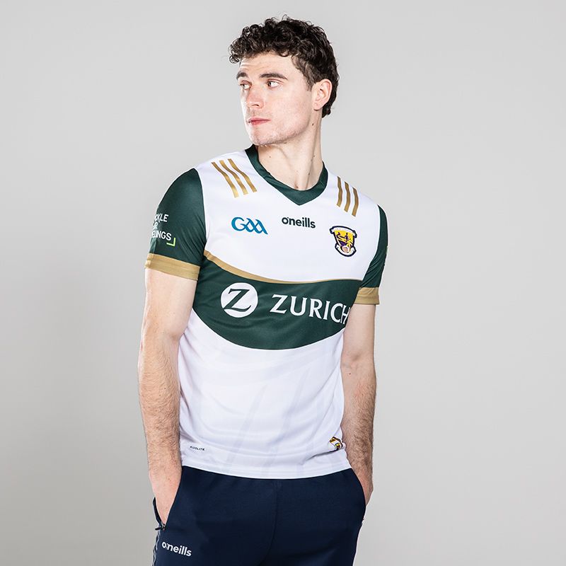 White/Green Wexford GAA Commemoration Jersey, with Zurich sponsor logo by O'Neills. 