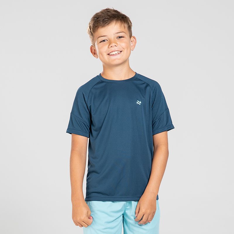 Marine Kids’ Adapt T-Shirt with textured fabric on the sleeves by O’Neills