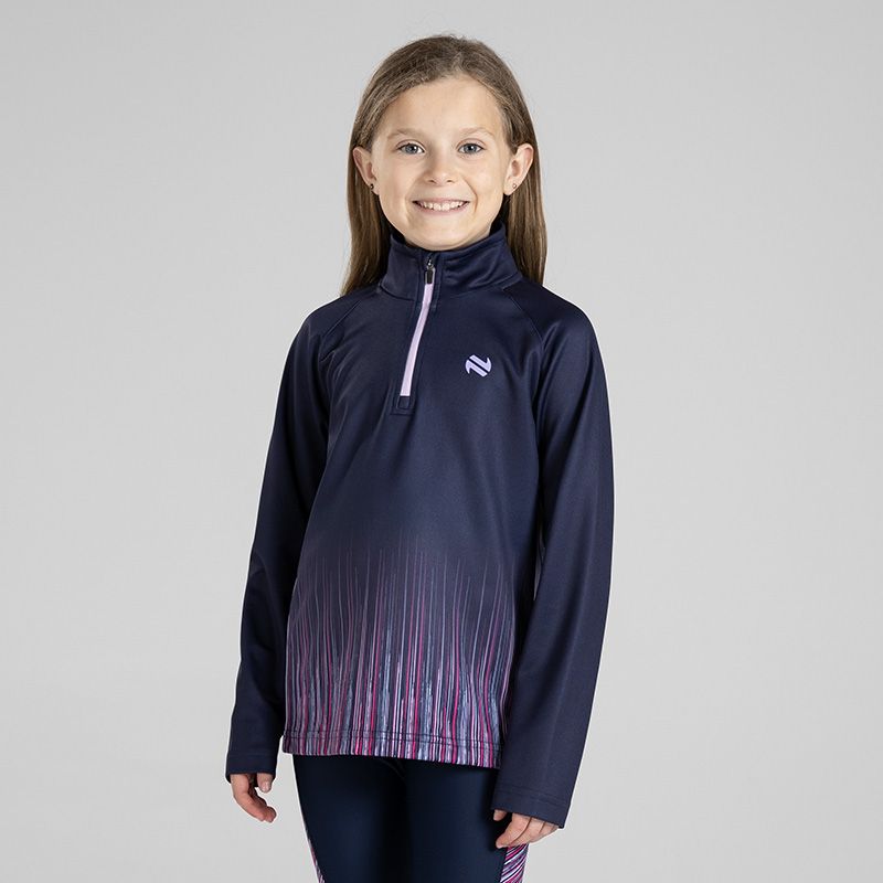 Marine Kids’ Miley Half Zip with pink and lavender ombre design by O’Neills.