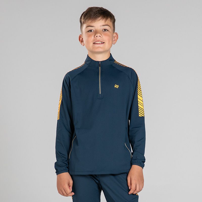 O'Neills Antrim Camogie Nepal Brushed Half Zip Top Meadow Mist / Teal Blue / Navy main image 1