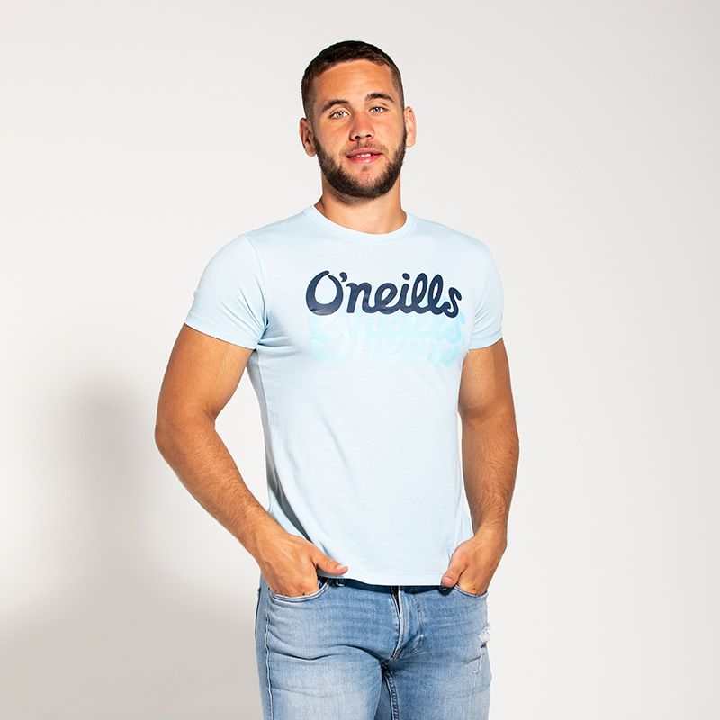 Men's Reef Triple Shadow T-Shirt Light Blue