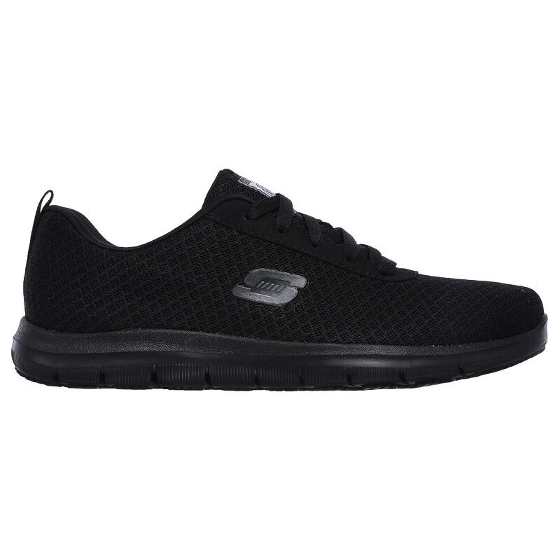 Black Skechers Women's Work Relaxed Fit, with Slip-resistant traction outsole from o'neills.