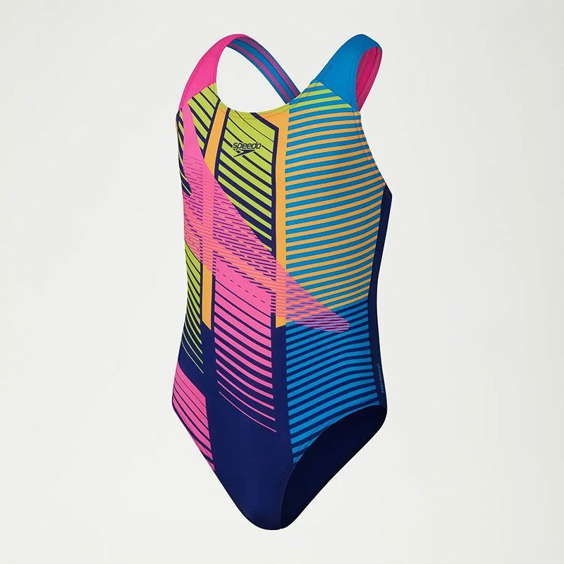 Multi Coloured Speedo Kids' Digital Placement Splashback Swimsuit from O'Neill's.