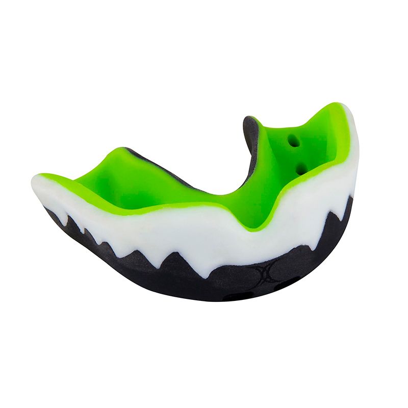 Black and White Gilbert Viper Pro 3 Mouthguard, with built in Easy Breathe holes to optimise air flow and minimise the risk of choking from O'Neills.