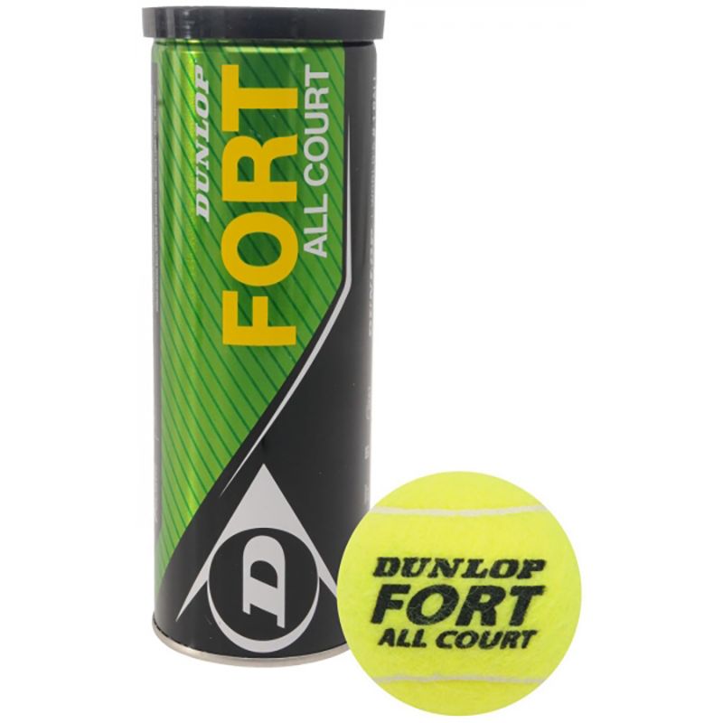 Yellow Dunlop Fort All Court Tennis Balls from O'Neill's.