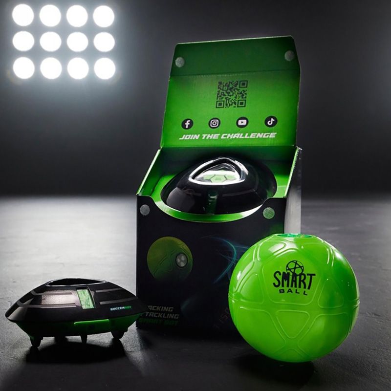 Black and Green Smart Ball Soccer Bot Training Ball from O'Neill's.