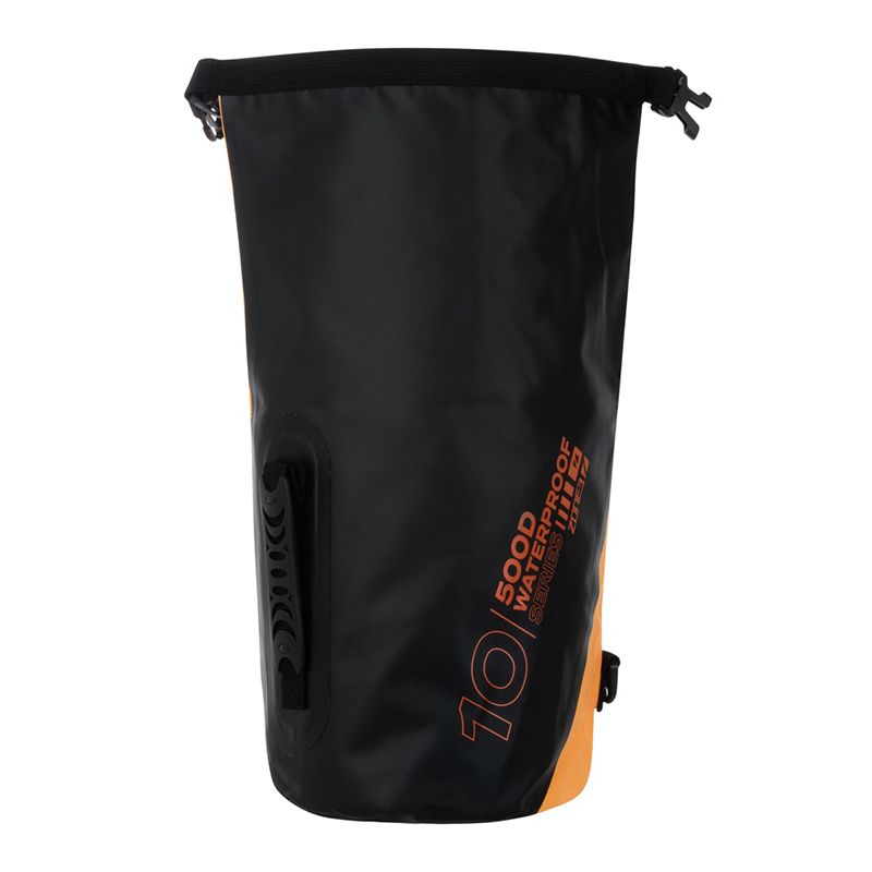 Black Zone3 Waterproof Dry Bag 10L, with a shoulder strap from O'Neill's.