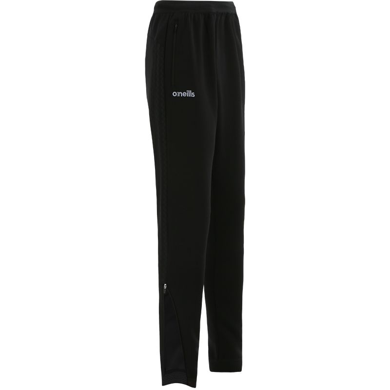 Men's Black skinny tracksuit bottoms with zip pockets and stripe detail on the sides by O’Neills