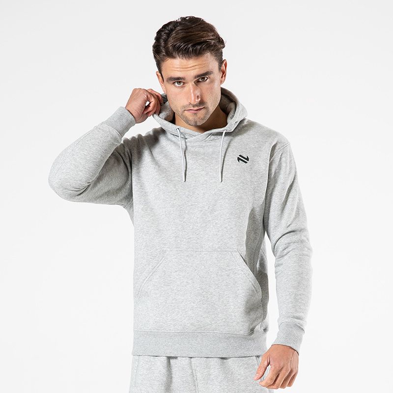 Grey Men’s Evolve Fleece Pullover Hoodie with kangaroo front pouch pocket by O’Neills.