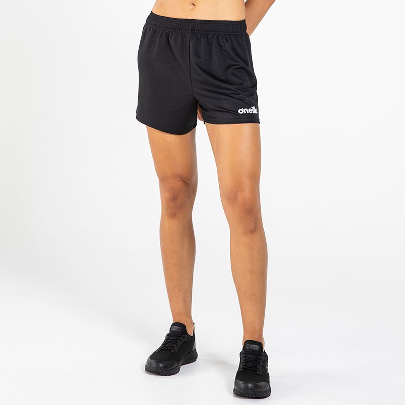 Women's black mourne shorts from O'Neills.