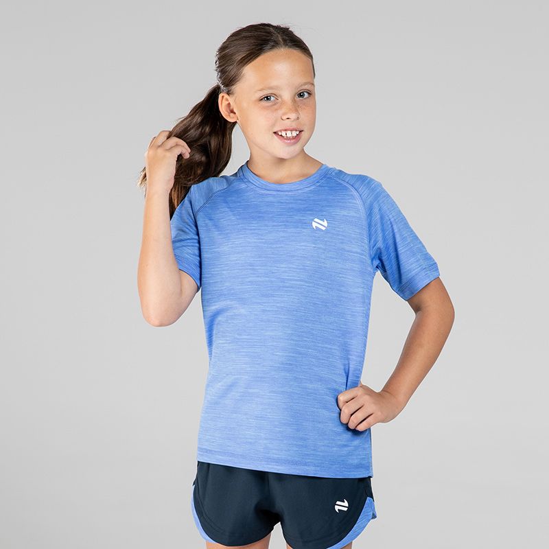 Blue Kids’ Sports T-Shirt with crew neck and short sleeves by O’Neills.