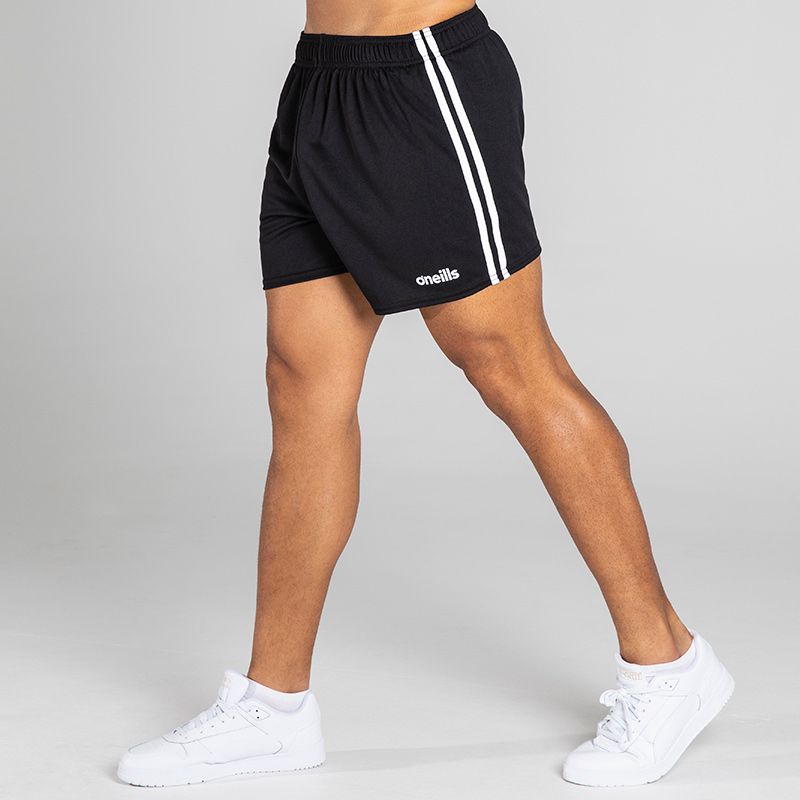 Black/White Men's Mourne Shorts with 2 stripe detail on side of legs by O'Neills. 