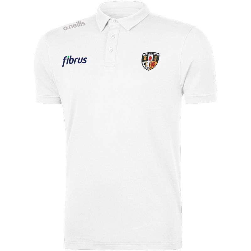 Antrim GAA White Pima Cotton Polo with County crest from O'Neills.