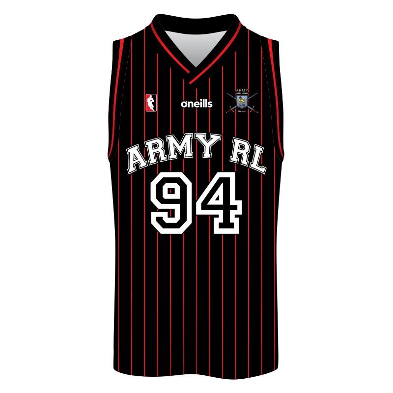 Army Rugby League Basketball Vest (Black)