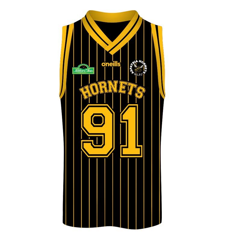 Aspatria Hornets RL Kids' Basketball Vest (Black)