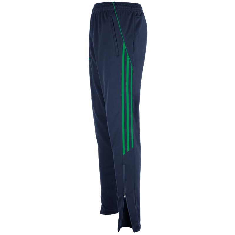 Marine Men’s Skinny Tracksuit Bottoms with Zip Pockets and Three Green Stripes on the Side by O’Neills.
