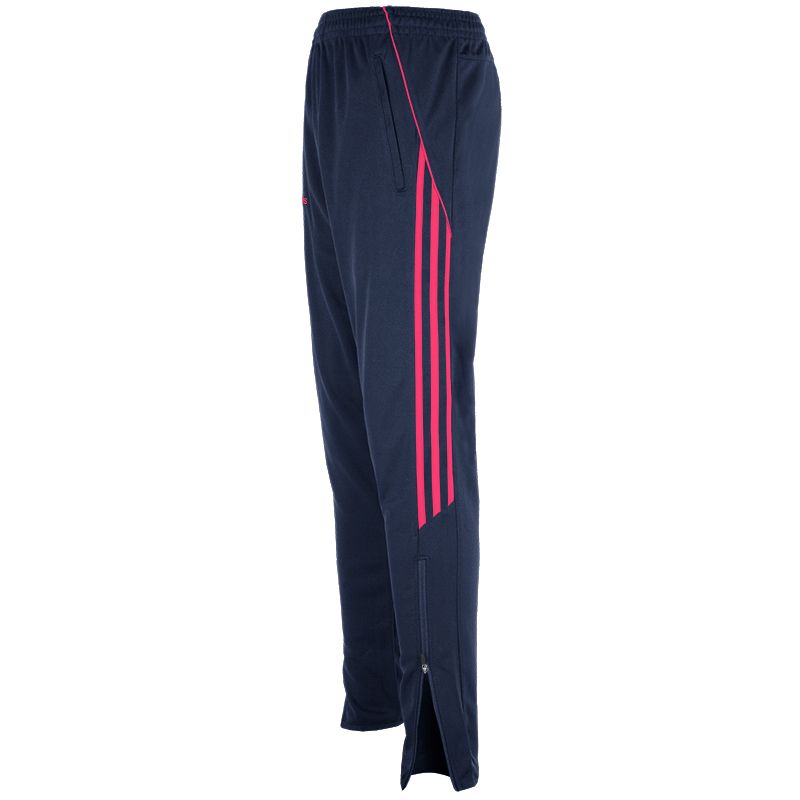 Marine Women’s Skinny Tracksuit Bottoms with Zip Pockets and Three Pink Stripes on the Side by O’Neills.