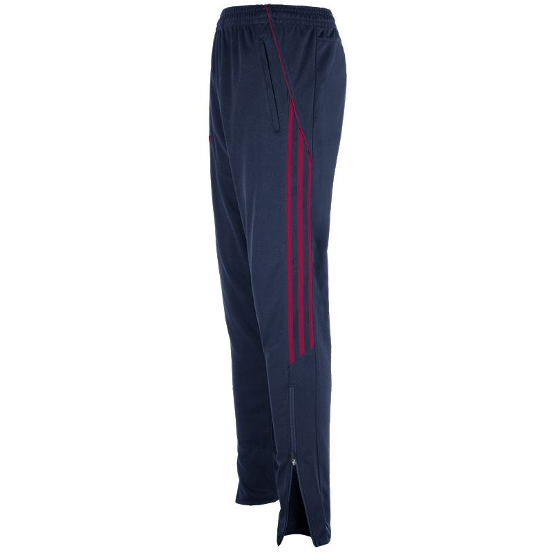 Marine Kids' Skinny Tracksuit Bottoms with Zip Pockets and Three Maroon Stripes on the Side by O’Neills.