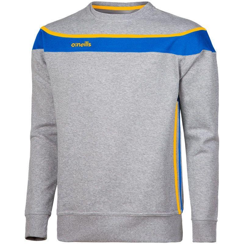 Men's Auckland Fleece Crew Neck Sweatshirt Grey / Royal / Amber