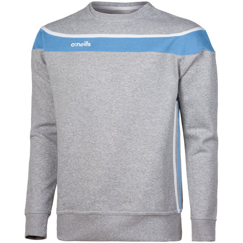Men's Auckland Fleece Crew Neck Sweatshirt Grey / Sky / White